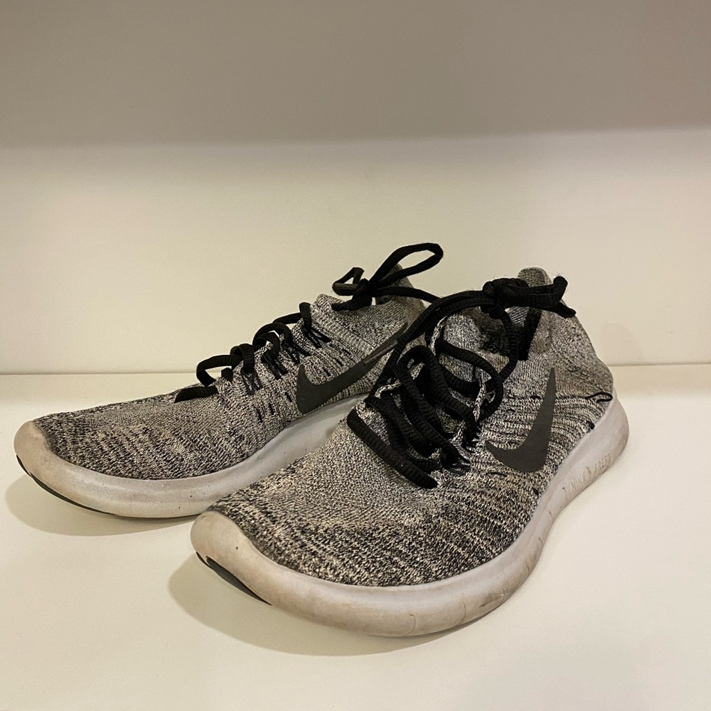 Nike Black and White FlyKnit Running shoes